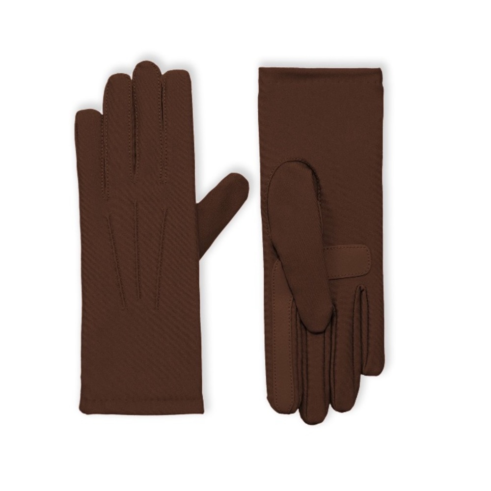 NWT Women's isotoner Water Repellent Touchscreen Spandex Gloves Brown